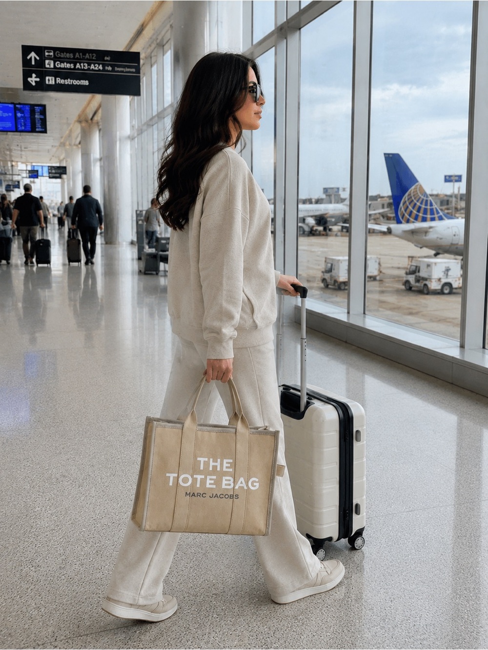 Marc Jacobs Large Canvas Tote with White Logo
